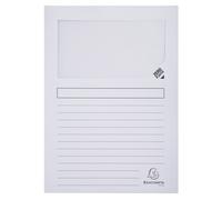 EXACOMPTA Paquet de 100 chemises à fenetre Forever - 22x31cm - Blanc