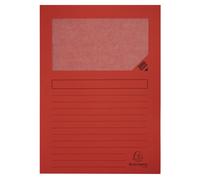 EXACOMPTA Paquet de 100 chemises à fenetre Forever - 22x31cm - Rouge