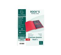 Exacompta Paquet De 100 Chemises Rock''s 210g 24x32cm Noir