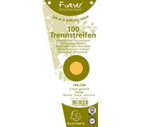 Exacompta Fiches intercalaires Forever 105x240 mm trapézoïdales unies perforées paquet 100 orange
