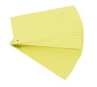 EXACOMPTA Paquet de 100 Fiches Intercalaire 105x240 Recyclées 2 trous Jaune