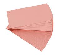 EXACOMPTA Paquet de 100 Fiches Intercalaire 105x240 Recyclées 2 trous Rose