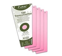 EXACOMPTA Paquet de 100 intercalaires trapèze 105 x 240 mm Perforation 2 trous Rose