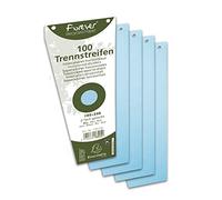 EXACOMPTA Paquet de 100 intercalaires trapèze bleu Perforation 2 trous