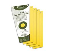 EXACOMPTA Paquet de 100 intercalaires trapèze jaune Perforation 2 trous