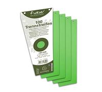 EXACOMPTA Paquet de 100 intercalaires trapèze vert Perforation 2 trous