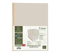 EXACOMPTA Paquet de 25 chemises 320gm² dos 3cm Forever® A4 Gris