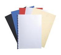 EXACOMPTA Paquet de 25 couvertures grain cuir pour reliure A4 - Couleurs assorties