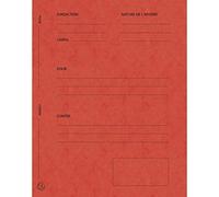 EXACOMPTA paquet de 25 dossiers de plaidoirie "Pour/Contre", rouge