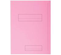 EXACOMPTA Paquet de 50 chemises 2 rabats JURA en carte 240 grammes coloris rose