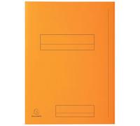 EXACOMPTA Paquet de 50 chemises 2 rabats JURA en carte 240 grammes orange