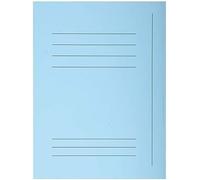 Exacompta - Réf. 235006E - Paquet de 50 chemises rigides imprimées avec 3 rabats SUPER 210 g/m² - couleurs pastel - certifiées PEFC™- dimensions 24 x 32cm pour documents format A4 - couleur bleu clair