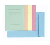 EXACOMPTA Paquet de 50 chemises 3 rabats avec cadre d'indexage SUPER 250, coloris assortis
