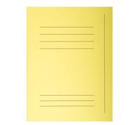 EXACOMPTA Paquet de 50 chemises 3 rabats avec cadre d'indexage SUPER 250, coloris jaune