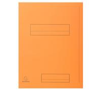 EXACOMPTA Paquet de 50 chemises imprimées 2 rabats SUPER 210 - 24x32cm - Orange