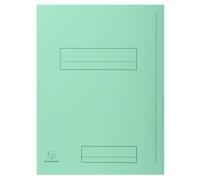 EXACOMPTA Paquet de 50 chemises imprimées 2 rabats SUPER 210 - 24x32cm - Vert clair