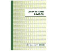 EXACOMPTA Piqûre 18 pages Cahier de rappel C O V I D-19 - format vertical A4