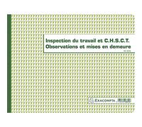 EXACOMPTA Piqûre 24x32cm Inspection du travail C.H.S.C.T. et mises en demeure 16 pages