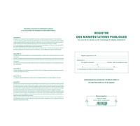 EXACOMPTA Piqûre 32x19,5cm - Registre d'identification des vendeurs en vue d'une manifestation publique - 80 pages - Couleurs assorties