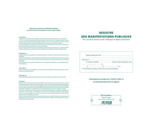 EXACOMPTA Piqûre 32x19,5cm - Registre d'identification des vendeurs en vue d'une manifestation publique - Couleurs assorties