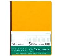 Exacompta Piqûre, 5 colonnes sur 1 page, 31 lignes, 80 pages