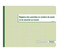 Exacompta Piqûre des Contrôles Techniques de sécurité 24 x 32 cm 20 pages