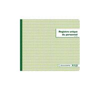 EXACOMPTA Piqure Registre Unique du Personnel 27 x 32 cm 40 Pages