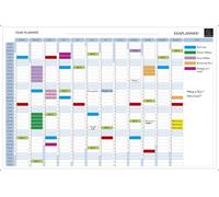 Exacompta Planning annuel avec calendrier perpétuel magnétique effaçable avec accessoires 900 x 590 mm
