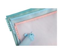 EXACOMPTA Pochette à fermeture éclair en plastique souple Chromaline pastel - A4 - Couleurs assorties