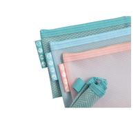 EXACOMPTA Pochette à fermeture éclair en plastique souple Chromaline pastel - A6 - Couleurs assorties