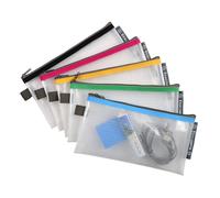 EXACOMPTA Pochette à fermeture éclair en plastique souple - Couleurs assorties