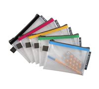 EXACOMPTA Pochette à fermeture éclair en plastique souple - Couleurs assorties