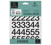 EXACOMPTA Pochette de chiffres adhésifs noirs 0-9 30 mm - Noir
