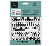 EXACOMPTA Pochette de lettres adhésives noires A-Z 10 mm - Noir