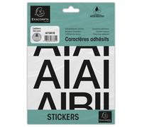 EXACOMPTA Pochette de lettres adhésives noires A-Z 50 mm - Noir