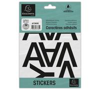 EXACOMPTA Pochette de lettres adhésives noires A-Z 60 mm - Noir