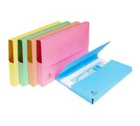 Exacompta – Chemises à poche SUPER 210 g/m² PEFC, soufflet 32 mm, 24×32 cm A4, paquet 50, vert clair