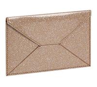 Exacompta - Pochette enveloppe Eden 10,5x15,5cm Or doux | Fermeture par bouton pression, Matiere synthétique pailletée, Fabriqué en France
