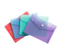 EXACOMPTA Pochette pression Chromaline Pastel en Polypropylène - B6 - Couleurs assorties