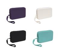 Exacompta Pochette trousse Titane en silicone à fermeture éclair - Assortis - 15 x 9 cm