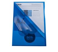 Exacompta Pochettes coin A4 polypropylène grainé 12/100 - Bleu translucide - Boîte de 10