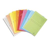 EXACOMPTA Pochettes-coins SUPER 22×31 cm (A4) - paquet de 100, multicolores avec fenêtre
