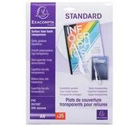 EXACOMPTA Boite de 25 plats pour relier en PVC 20/100ième A4 - Translucide