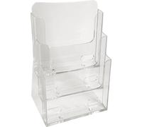 EXACOMPTA Porte-brochures de table A4 vertical 3 compartiments transparent