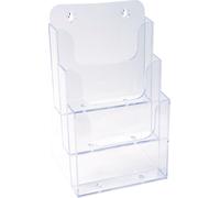 EXACOMPTA Porte-brochures de table A5 vertical 3 compartiments transparent