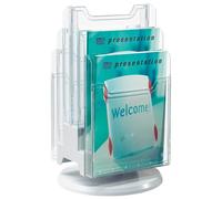Exacompta Porte-brochures de table DESK-TOWER gris DIN A4 6 compartiments