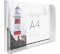 EXACOMPTA Porte-brochures mural A4 horizontal 1 compartiment transparent