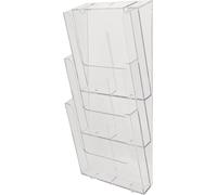 EXACOMPTA Porte-brochures mural A4 vertical 3 compartiments transparent