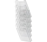 EXACOMPTA Porte-brochures mural A4 vertical 6 compartiments transparent