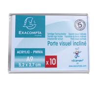 Exacompta Porte carte de visite A9 - Transparent - Lot de 10